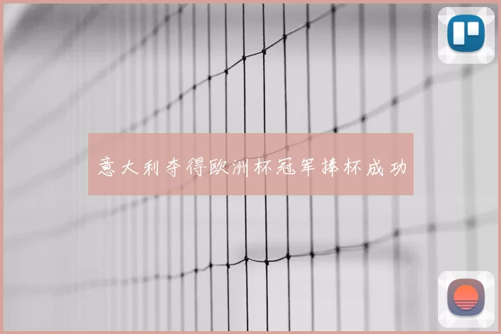 意大利夺得欧洲杯冠军捧杯成功